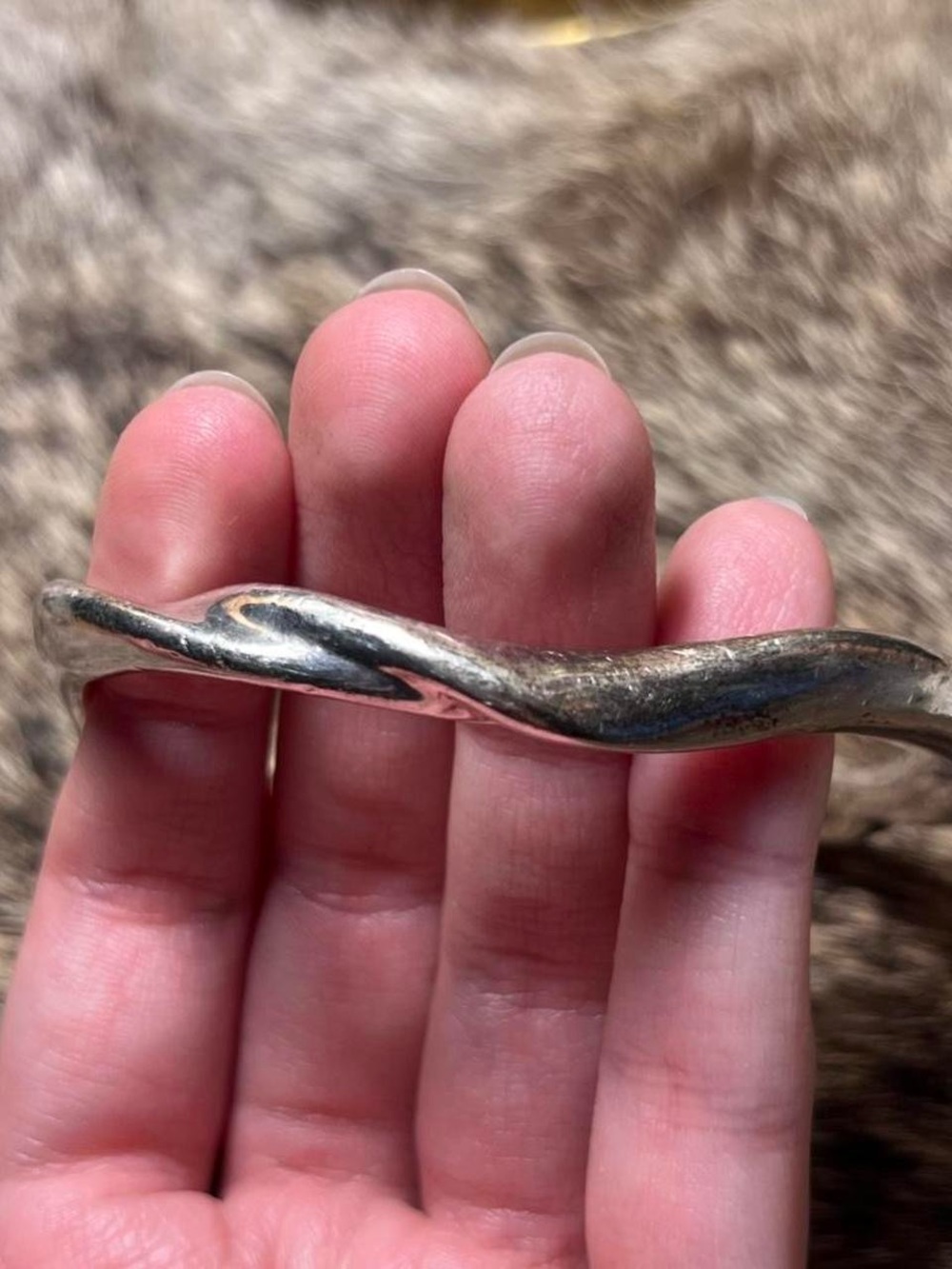 Sterling silver Simon Sebbag Design twisted bangle bracelet